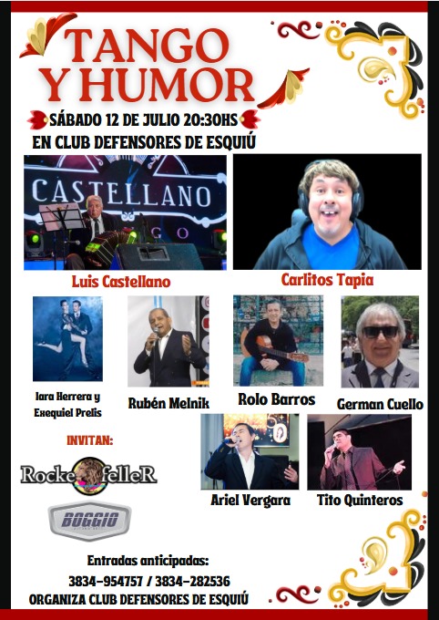 Tango y Humor en Club Defensores de Esquiu